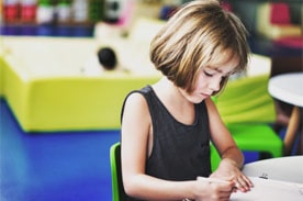 girl writing