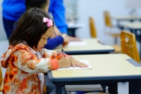 child at school