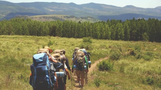 people hiking